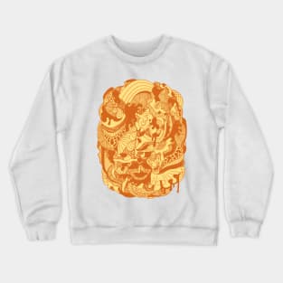 Terracotta Abstract Wave of Thoughts No 2 Crewneck Sweatshirt
